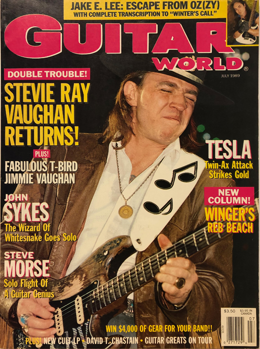 Stevie Ray Vaughan - July 1989 Guitar Word Magazine