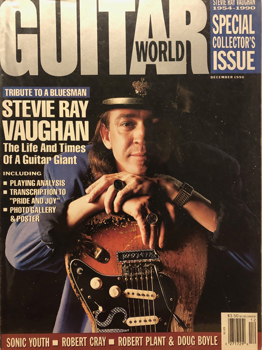 Stevie Ray Vaughan - December 1990 Guitar World Magazine
