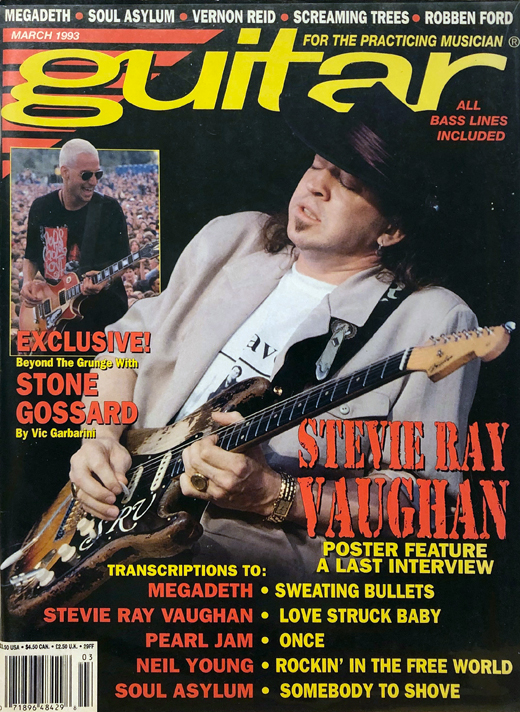 Stevie Ray Vaughan - March 1993 Guitar For The Practicing Musician Magazine