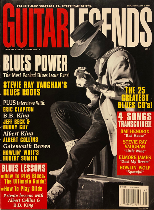 Stevie Ray Vaughan - June 1994 Guitar Legends Magazine