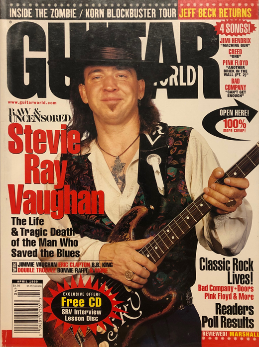 Stevie Ray Vaughan - April 1999 Guitar World Magazine