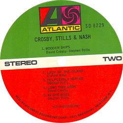 Crosby, Stills & Nash - Atlantic Record Label