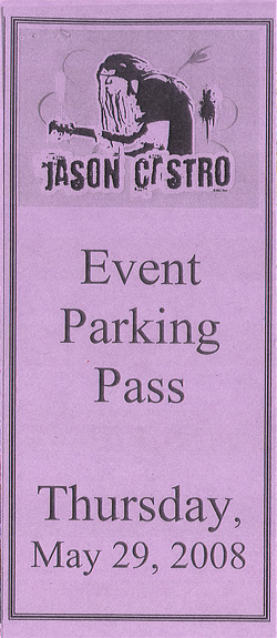 Jason Castro - Event Parking Pass