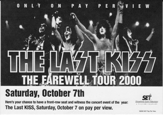 KISS - 2000 Pay Per View Postcard