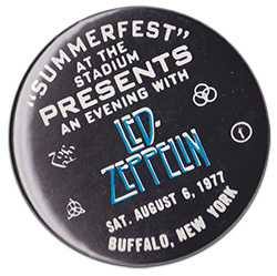 Led Zeppelin - 1977 Summerfest Concert Button