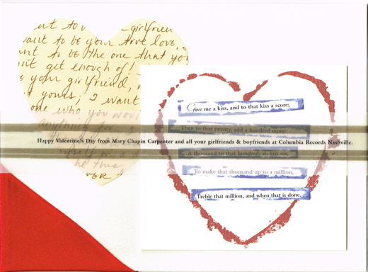 Patty Lovelace - Columbia Records Happy Valentine's Card