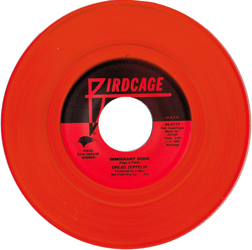 Dread Zeppelin - Immigrant Song / Hey Hey What Can I Do RPM 45