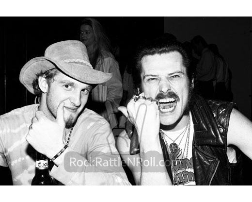 Classic Alice In Chains - 8x10 BW Promo Photo 12 Backstage Layne Staley and King Diamond