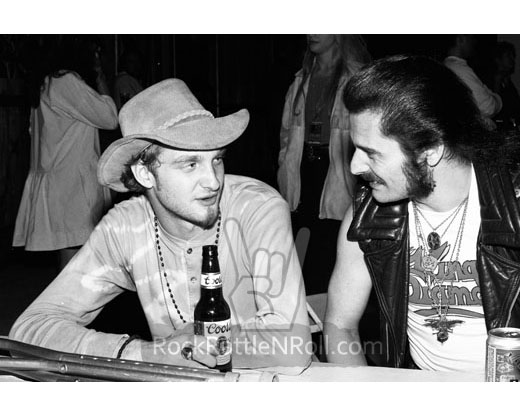 Classic Alice In Chains - 8x10 BW Promo Photo 13 Backstage Layne Staley and King Diamond