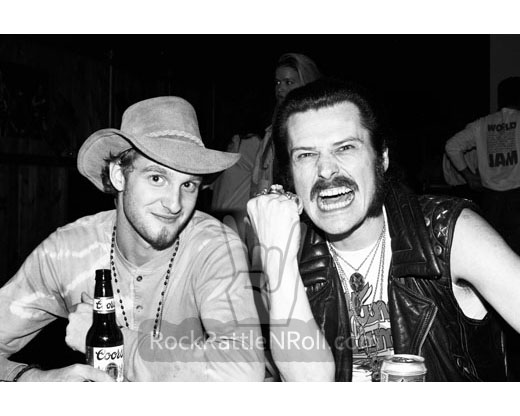 Classic Alice In Chains - 8x10 BW Promo Photo 14 Backstage Layne Staley and King Diamond
