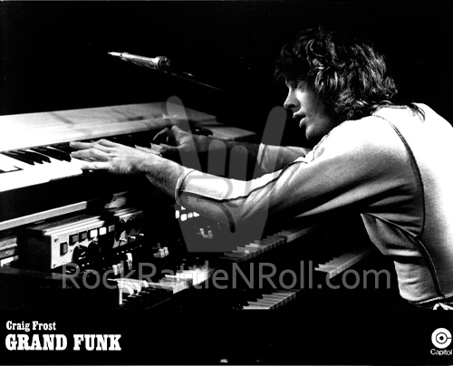 Craig Frost of Grand Funk Railroad Classic 8x10 BW Photo