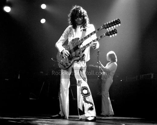 Led Zeppelin Classic BW 1977 Fort Worth 9x11 Photo 01