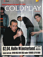 Original Coldplay German Concert Posters
