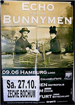 Original 2000 Echo and the Bunnymen German Concert Posters