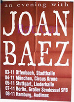 Original 2000 Joan Baez German Concert Posters