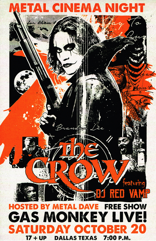 The Crow - 11x17 Metal Cinema Night Poster