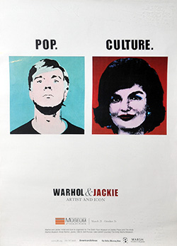Andy Warhol Pop Culture Poster Warhol and Jackie