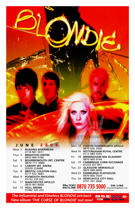 Blondie - 2004 UK Tour Poster