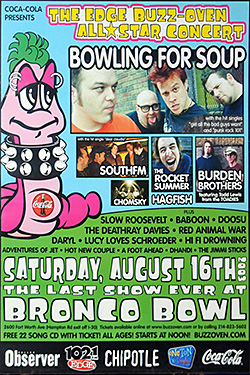 The Edge Buzz-Oven Allstar Concert Poster Featuring Bowling For Soup