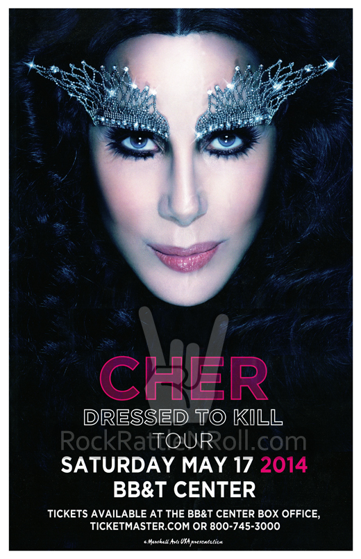 Cher May 17, 2014 BB&T Center Fort Lauderdale, FL Concert Poster