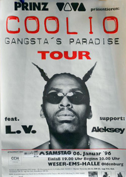 Coolio 1996 German original concert Poster
