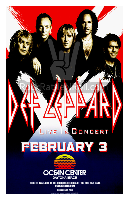 Def Leppard - February 3, 2003 Ocean Center Daytona Beach, FL Concert Poster