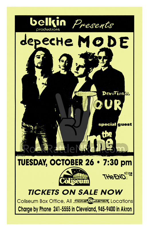 Depeche Mode - 1994 Colesium Cleveland, OH Concert Poster