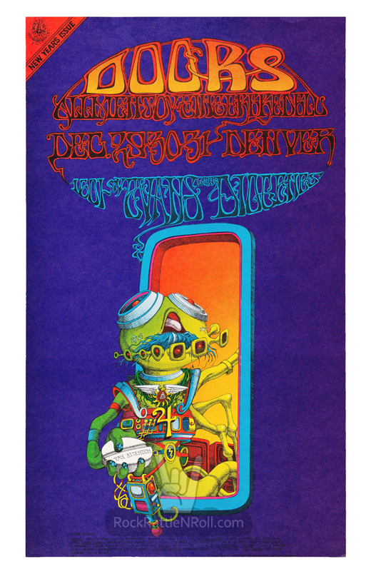 Doors - 1967 New Years Eve Family Dog Denver, CO Concert Poster