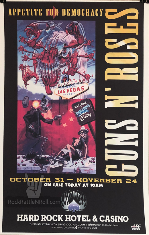 Guns N' Roses - 2012 Hard Rock Hotel & Casino Concert Poster