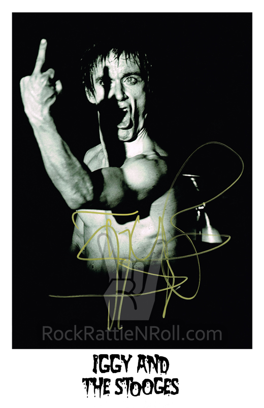 Iggy Pop Pre-Printed Autographed 11x17 Poster