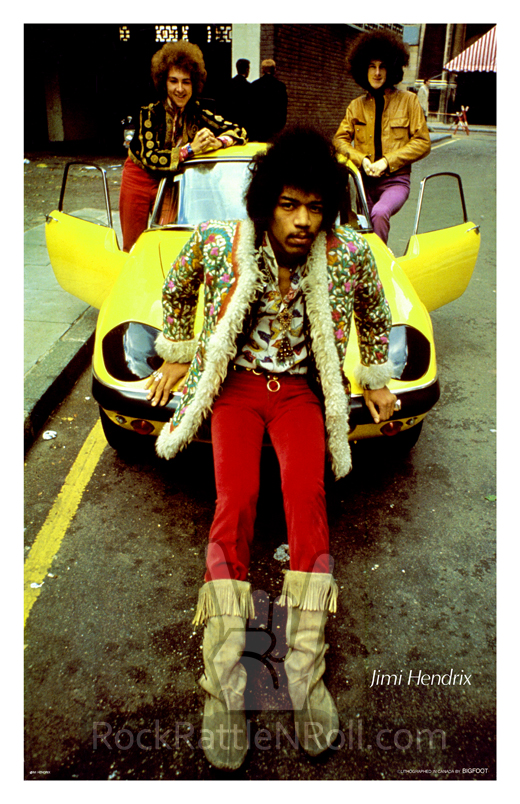 Jimi Hendrix - 1967 London UK Retail Poster