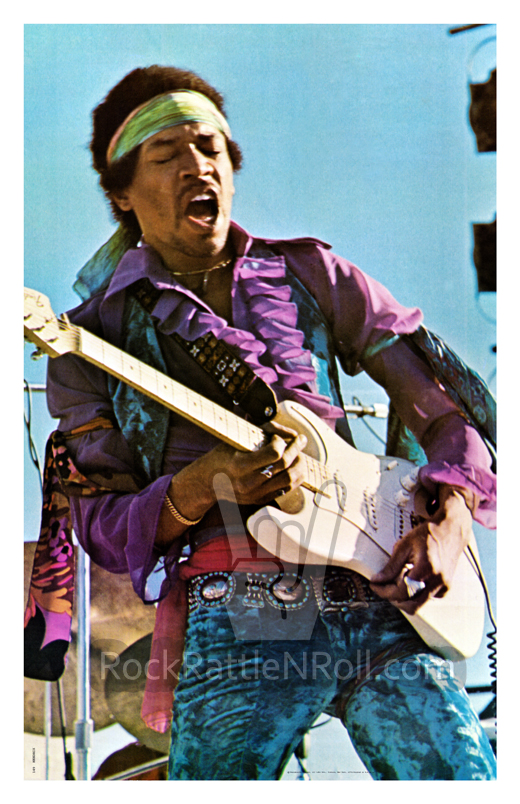 Jimi Hendrix - 1968 Santa Clara CA Retail Poster