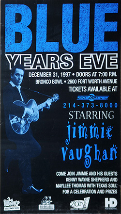 Jimmie Vaughan Concert Poster