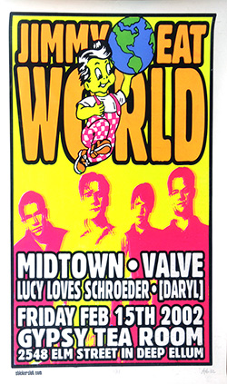 Jimmy Eats World, Midtown, Valve, Lucy Loves Schroeder Concert Poster