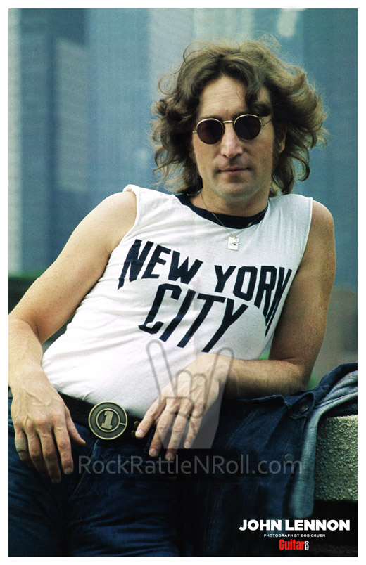 John Lennon - 11x17 Guitar One Magazine Poster