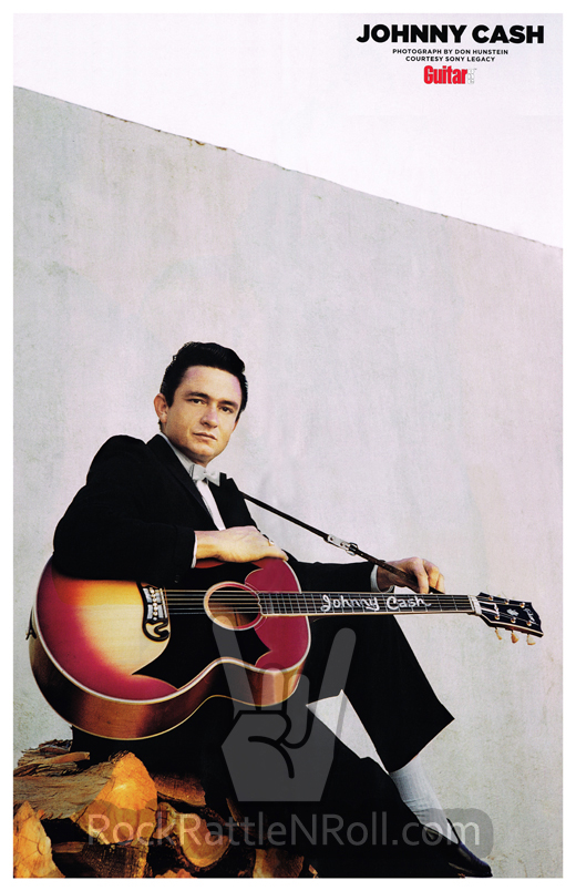 Johnny Cash - Guitar One Magazine 11x17 Retro Poster