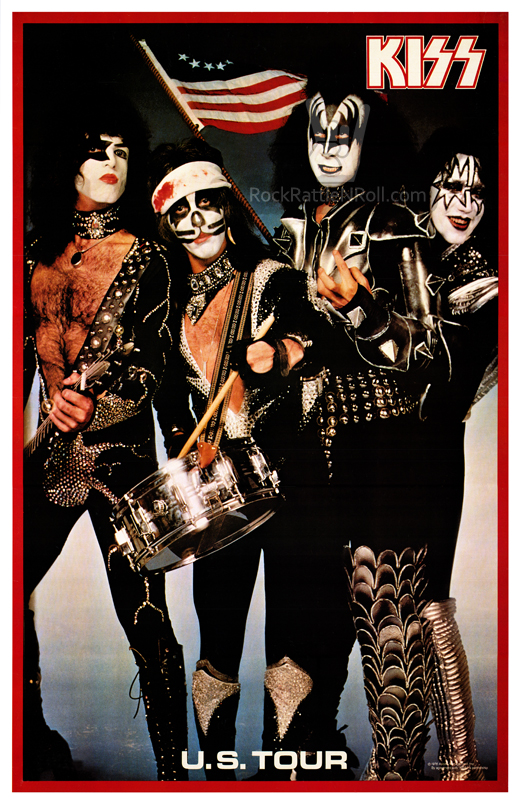 KISS - 1976 Bicentennial US Tour 11x17 Poster