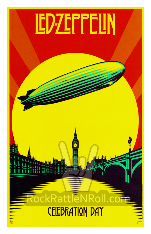 Original Led Zeppelin 2013 Celebration Day Promo Poster