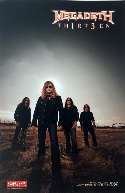 Megadeth - Thirt3en LP Promo Poster