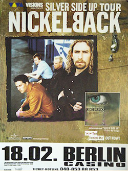 Nickelback 2002 Berlin Germany original concert Poster