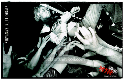 Nirvana - Kurt Cobain 1991 Guitar World Hall Of Fame Poster