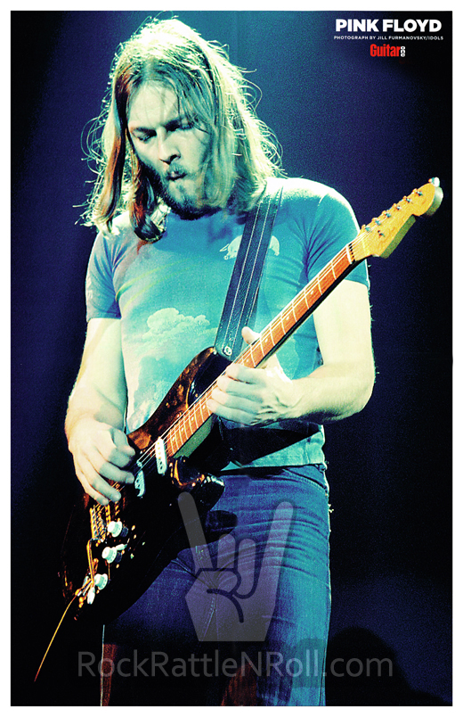Pink Floyd - Guitar One David Gilmour 1977 Repro 11x17 Concert Poster