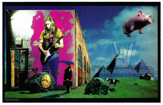 Pink Floyd - Guitar Player Michael Sexton Collage Poster