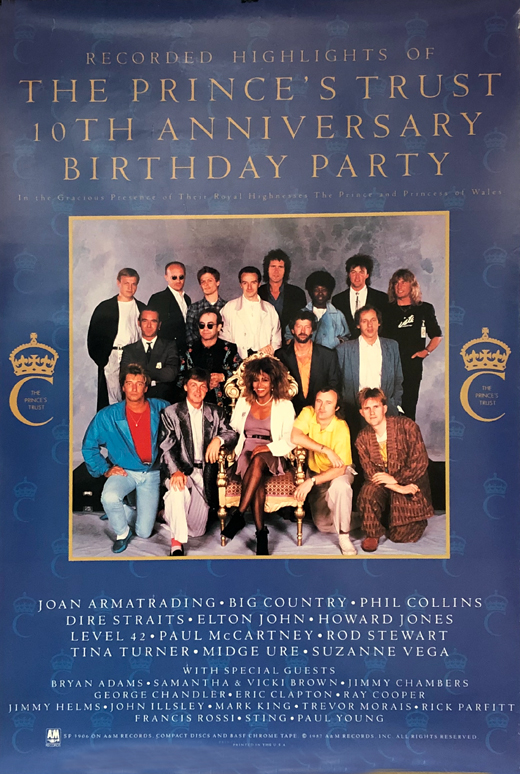 Prince Of Trust - 1987 Concert Promo Poster