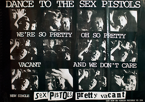 Sex Pistols - Repro UK Promo Album Poster Pretty Vacant