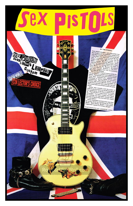 Sex Pistols - Steve Jones Guitar Magazine Poster