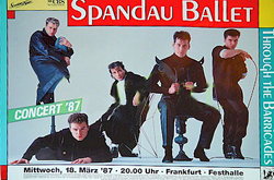 Spandau Ballet 1987 Frankfurt Germany Original Concert Poster
