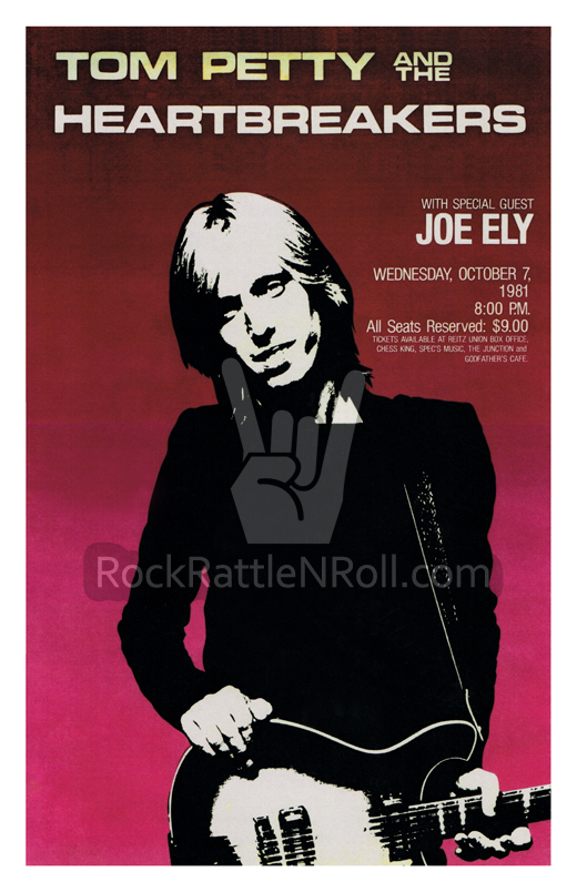 Tom Petty - October 7, 1981 Florida Concert Poster