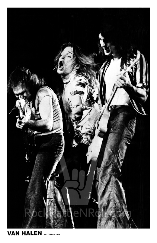 Van Halen - 1979 Rotterham The Netherlands BW Retail Poster
