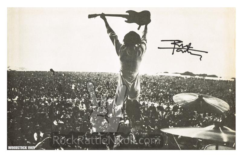 The Who - Pete Townsend Woodstock Magazine Pre-Print Signature Poster
